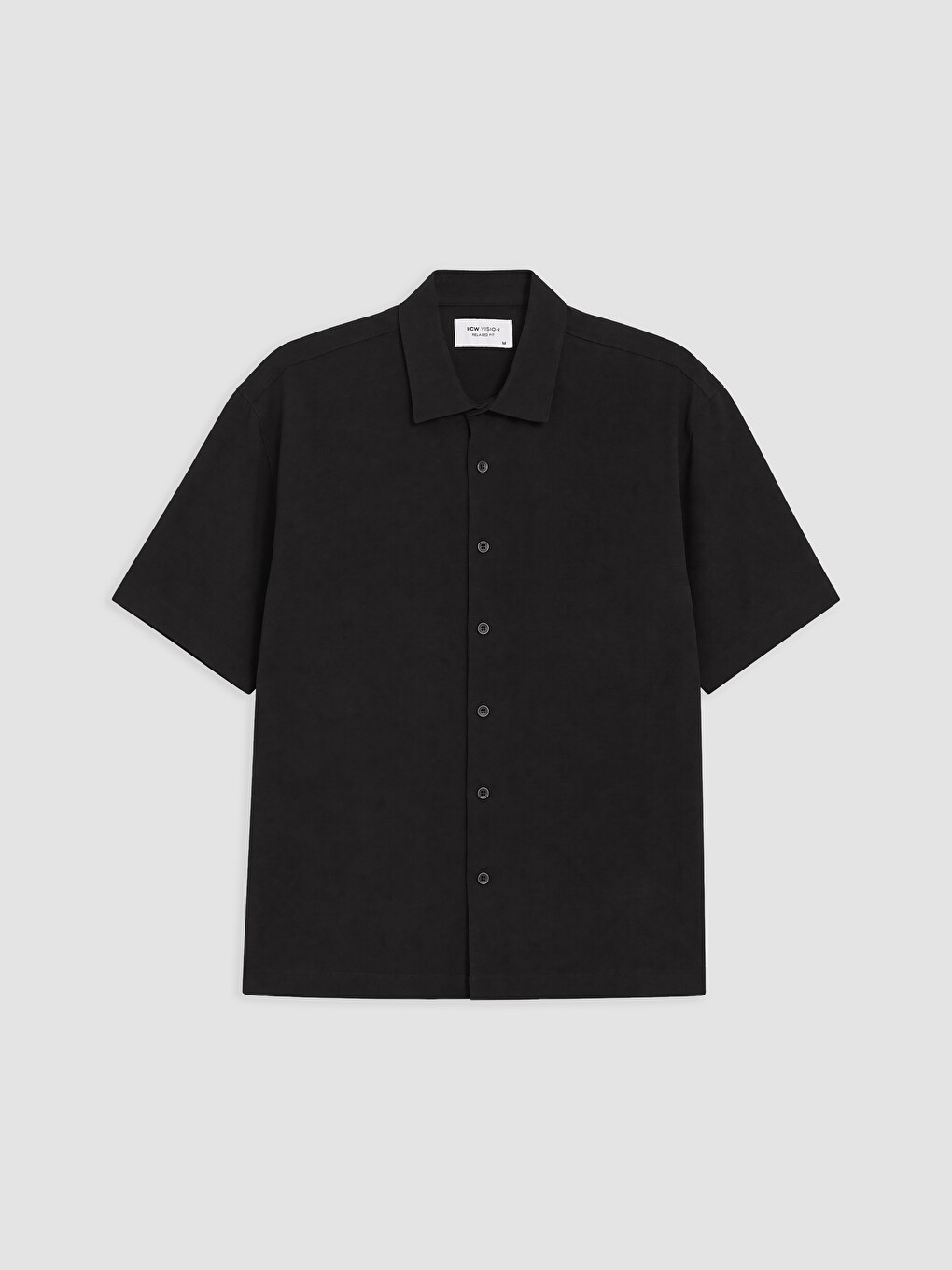 Siyah Regular Fit Armürlü Erkek Gömlek