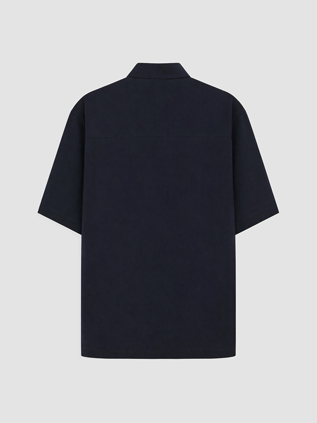 Lacivert Regular Fit Armürlü Erkek Gömlek-1