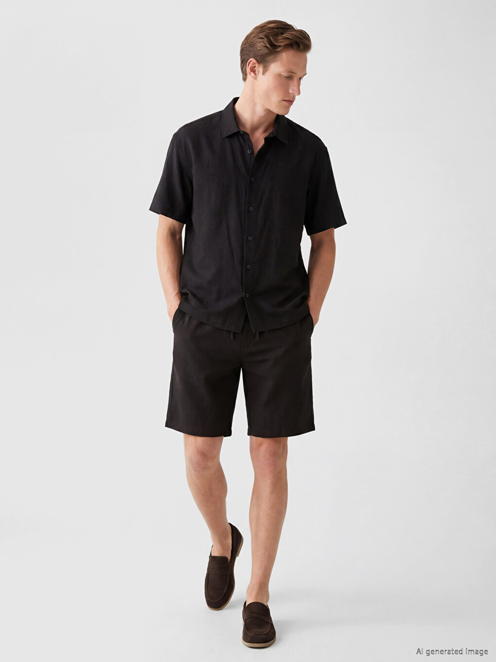 Regular Fit Dobby Men's Shirt-2