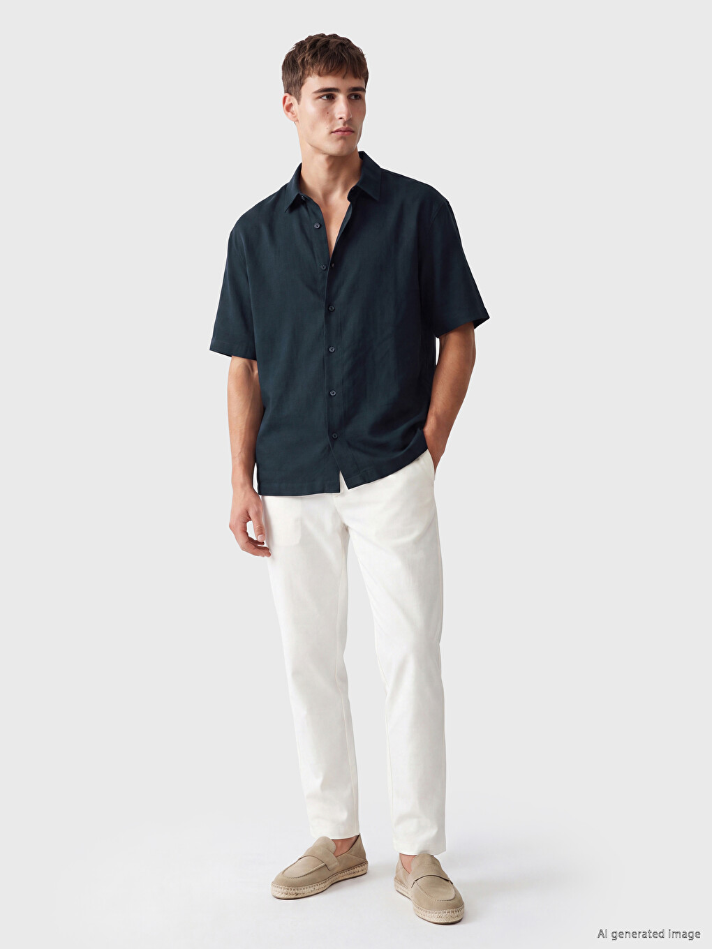 Regular Fit Dobby Men's Shirt-2