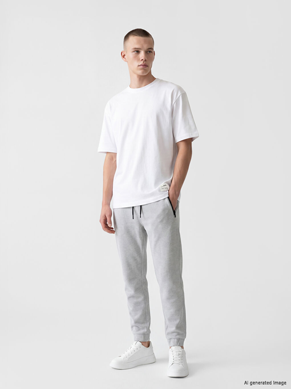 Gri Regular Fit Erkek Jogger Eşofman Altı