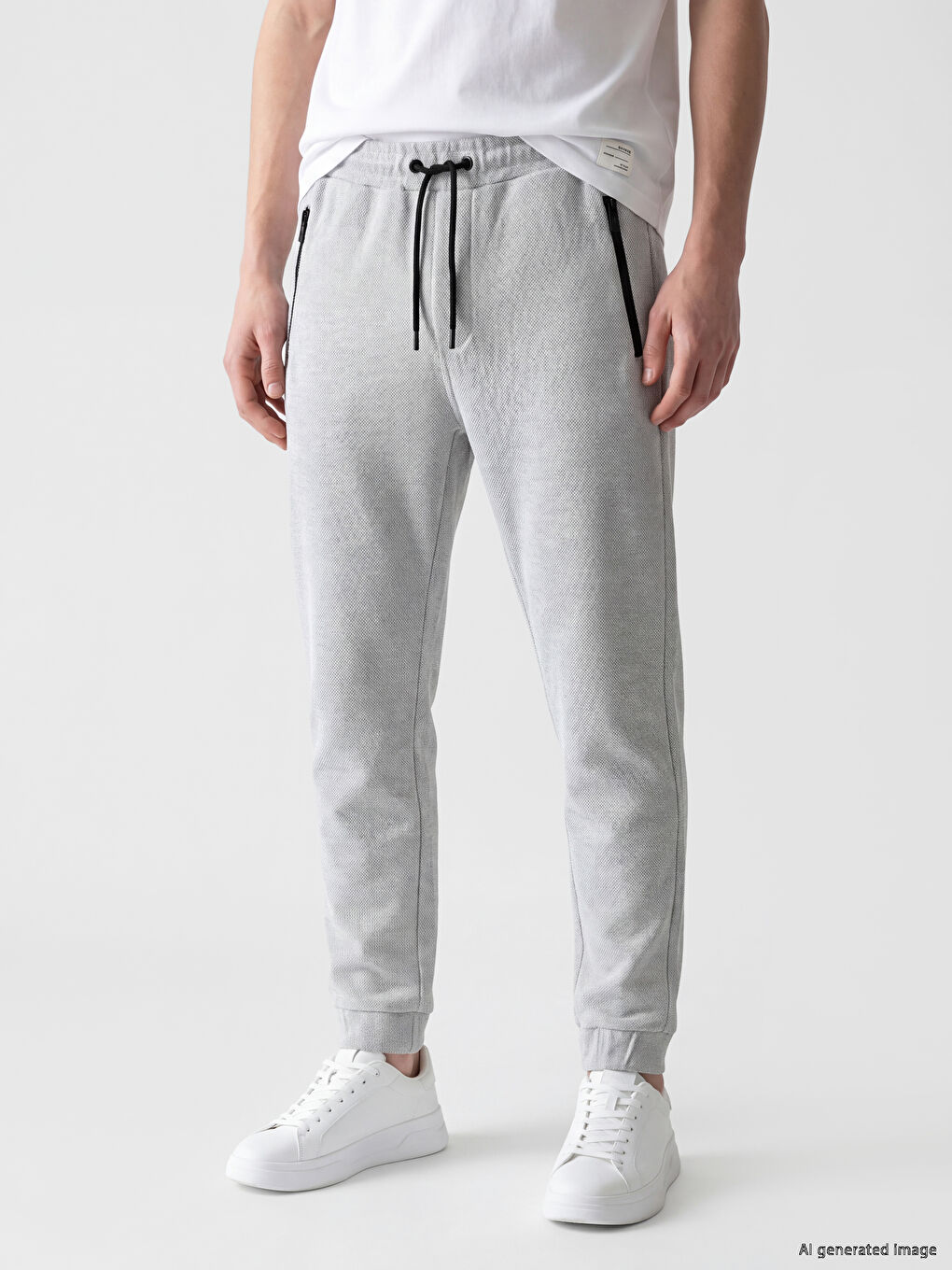 Gri Regular Fit Erkek Jogger Eşofman Altı-1