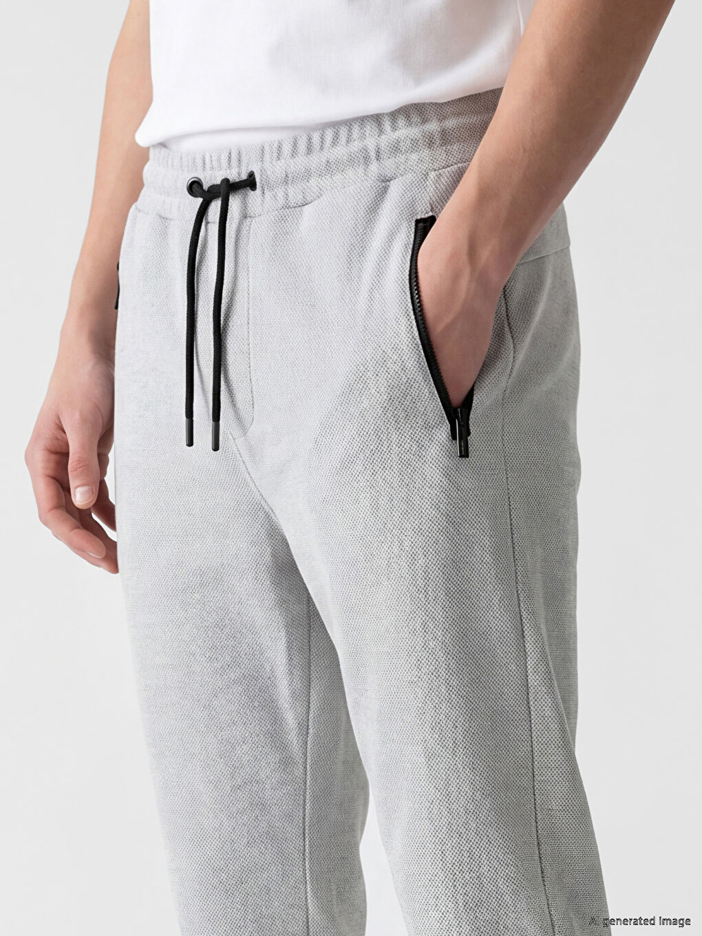 Gri Regular Fit Erkek Jogger Eşofman Altı-2