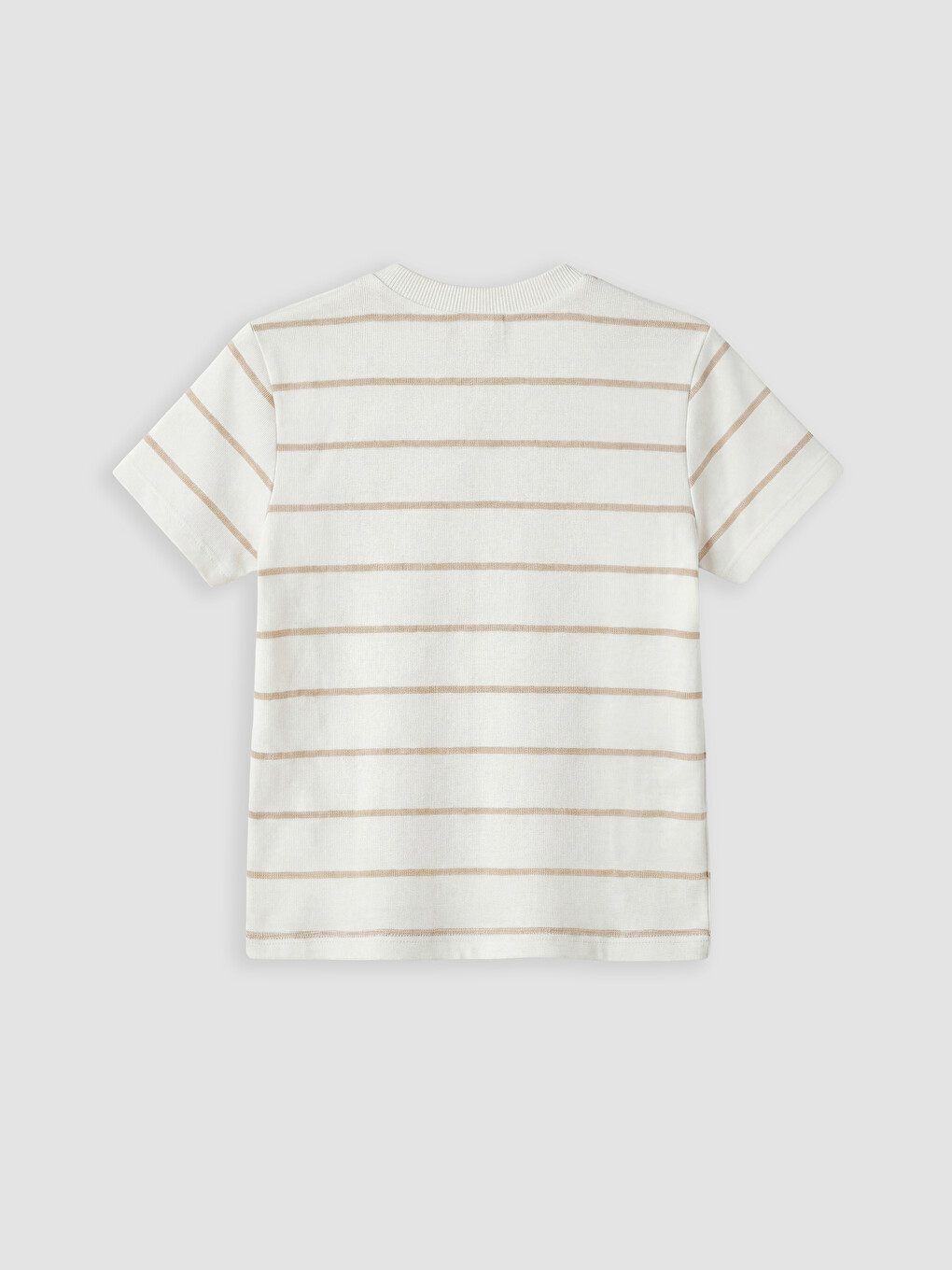 Ekru Erkek Çocuk Henley Yaka Tişört-1