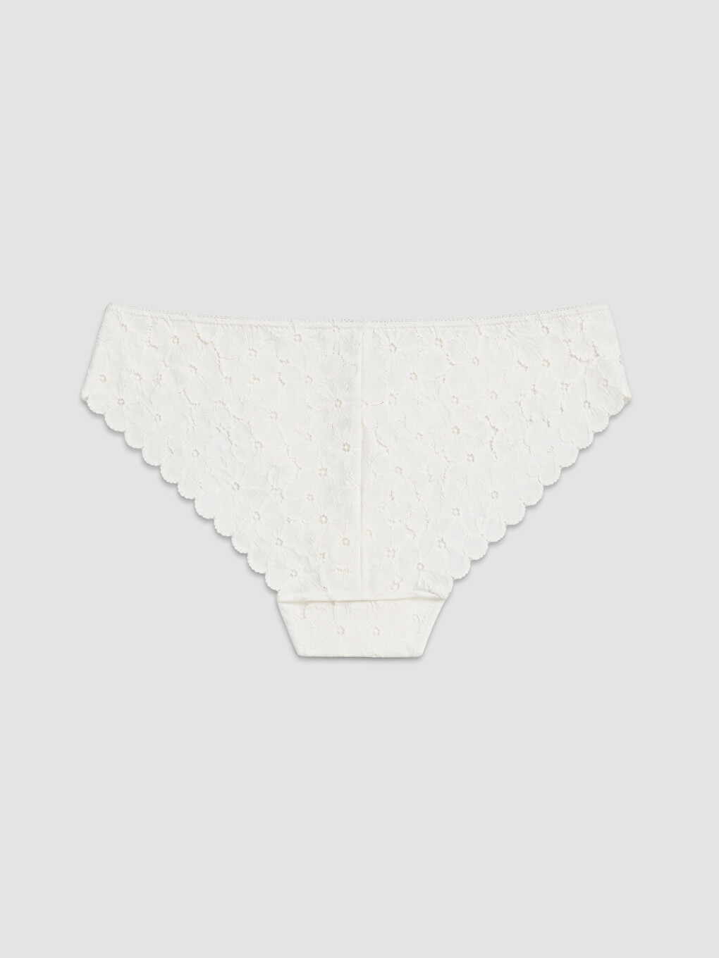 Ekru Dantelli Bikini Külot-1