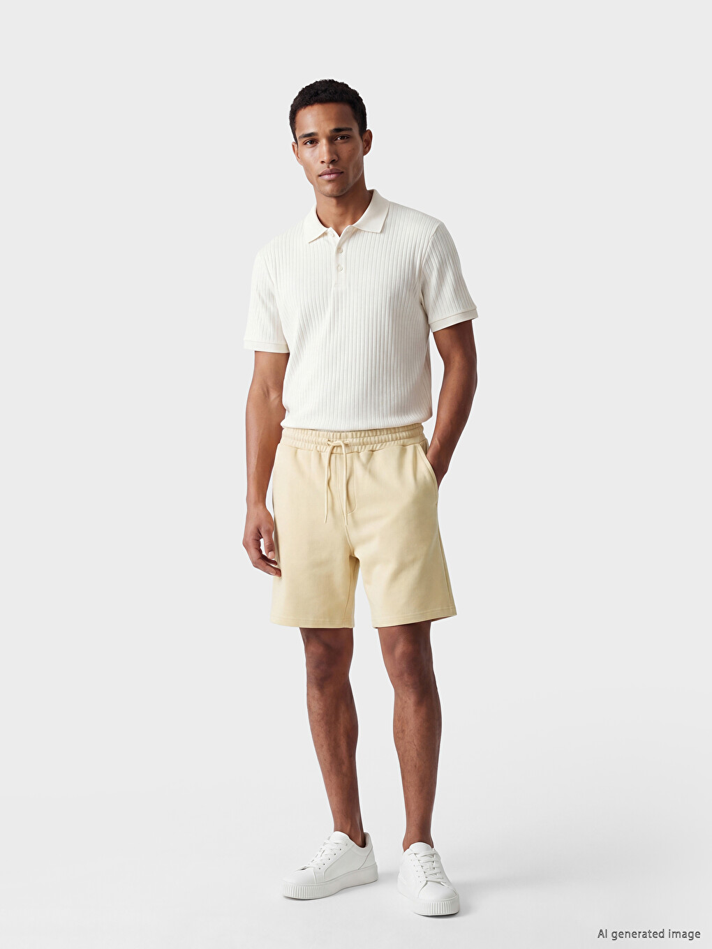 Bej Regular Fit Soft Touch Erkek Şort
