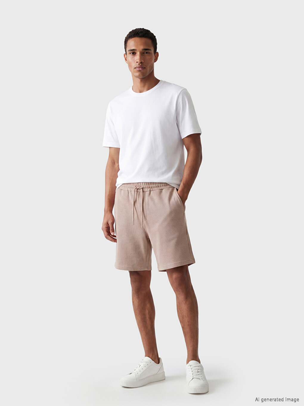 Pembe Regular Fit Soft Touch Erkek Şort-1