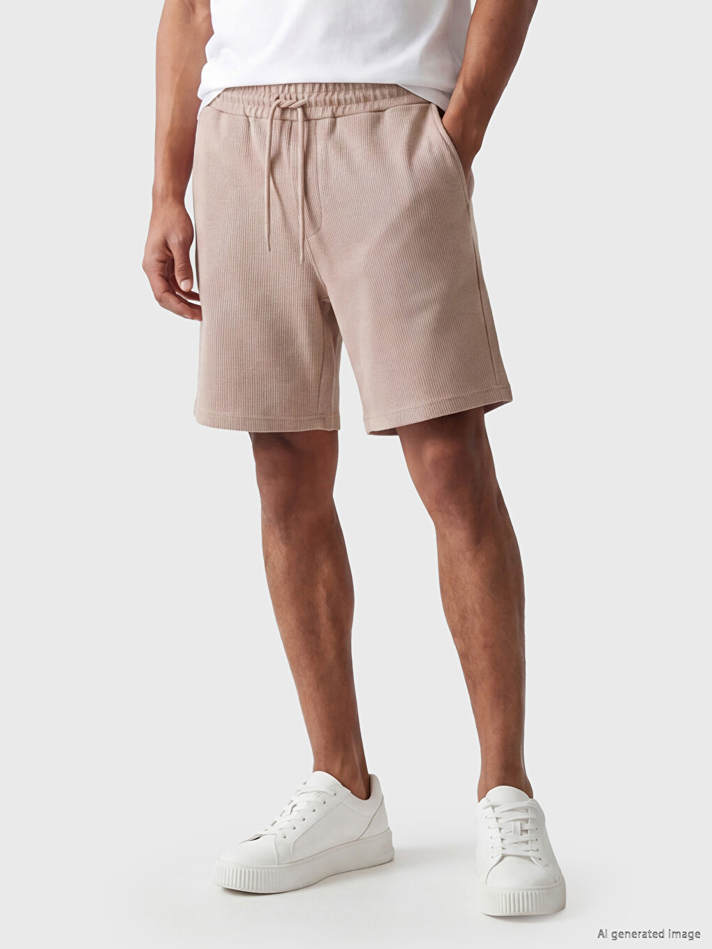 Pembe Regular Fit Soft Touch Erkek Şort-2