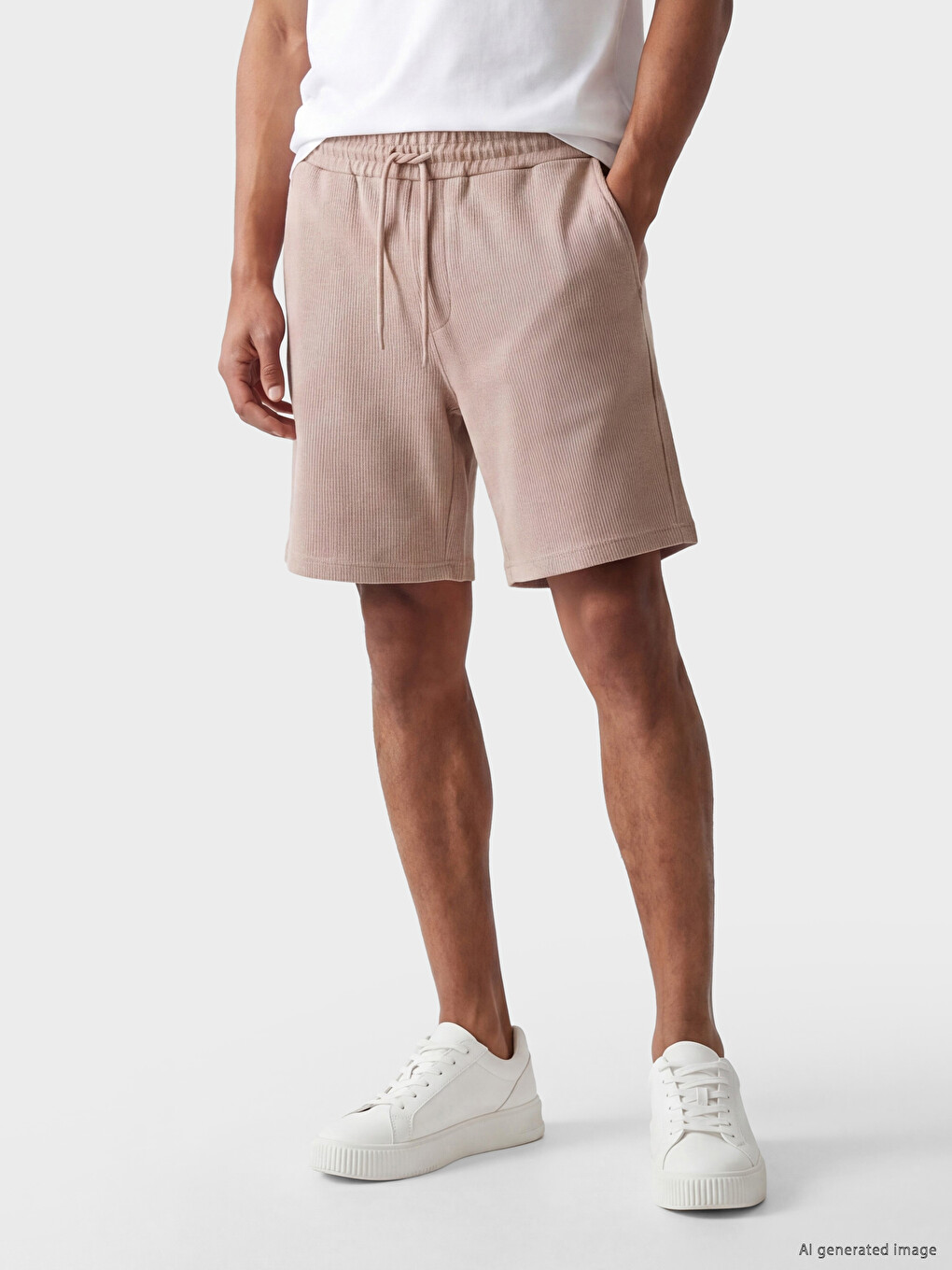 Pembe Regular Fit Soft Touch Erkek Şort-1