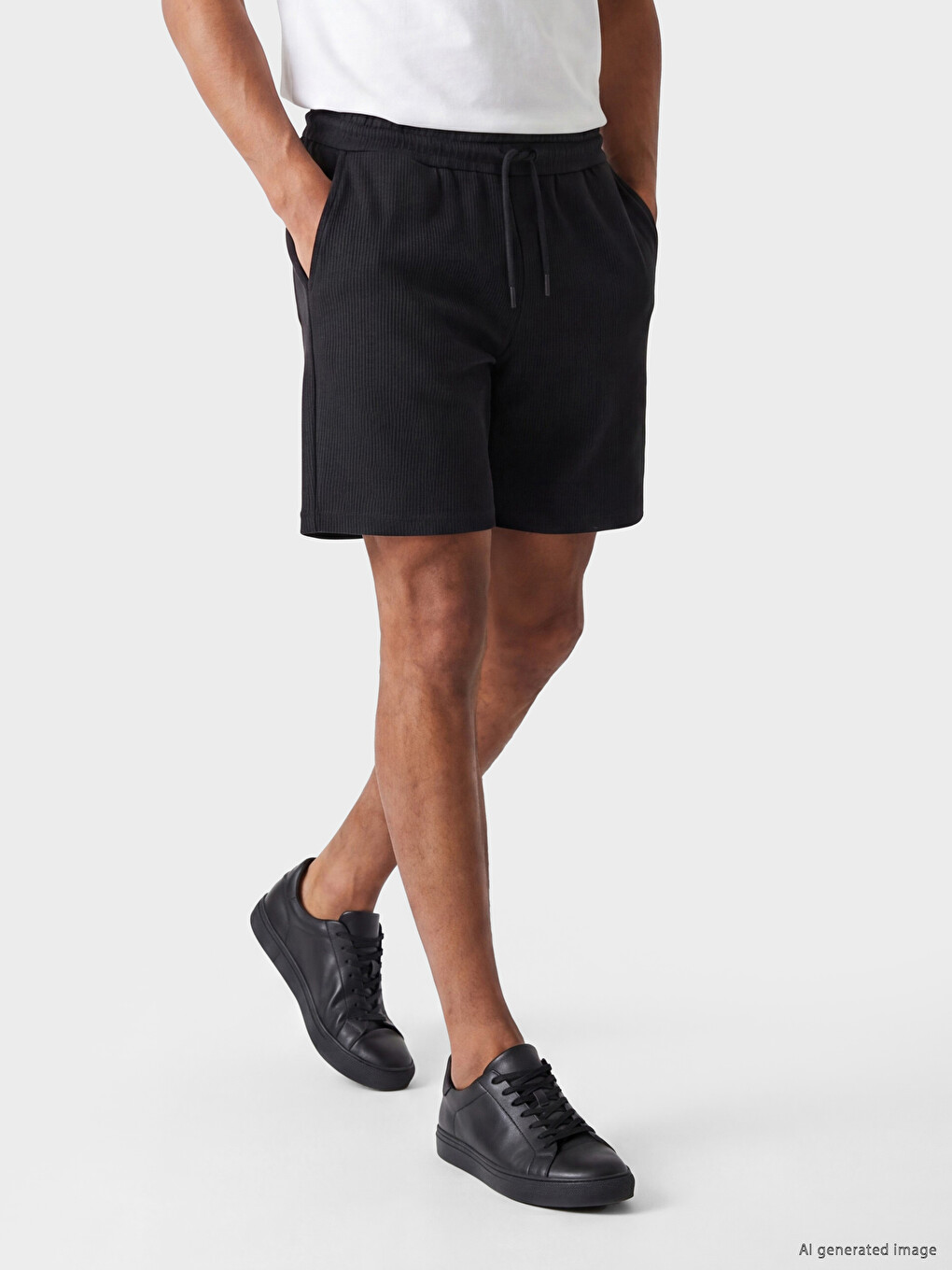 Lacivert Regular Fit Soft Touch Erkek Şort-1
