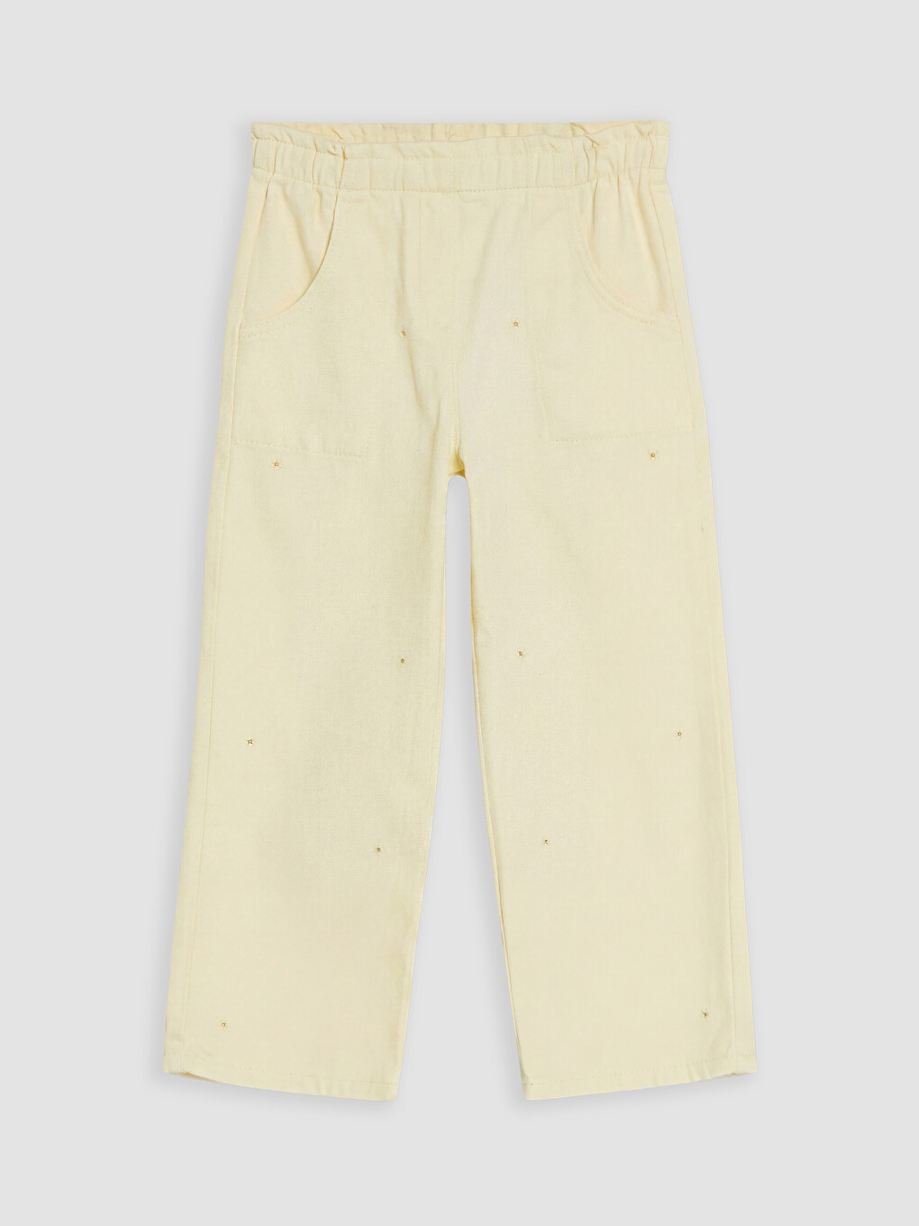 Sarı Kız Çocuk Gabardin Pantolon