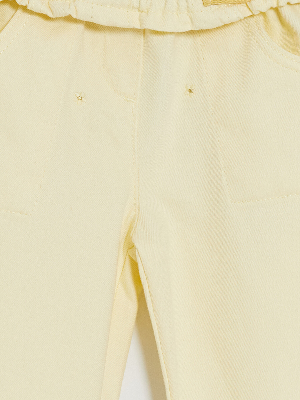 Sarı Kız Çocuk Gabardin Pantolon-3