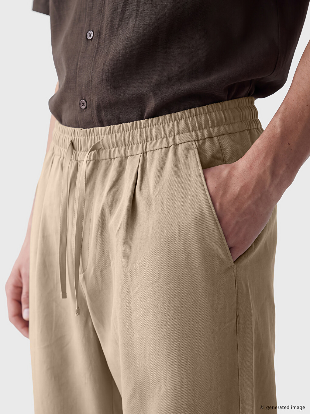Bej Regular Fit Erkek Pantolon-2