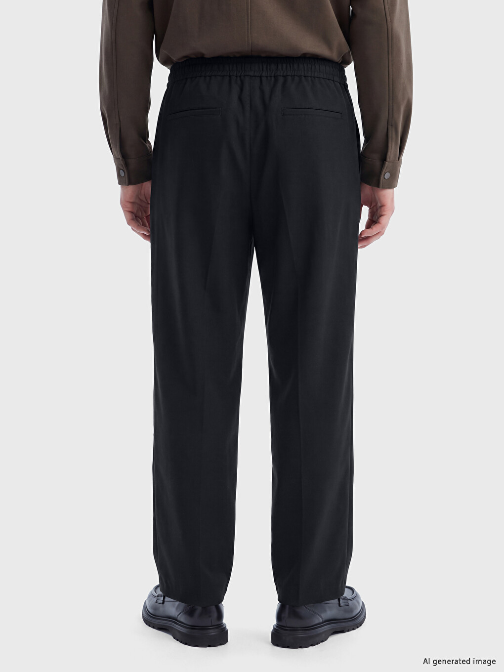 Siyah Regular Fit Erkek Pantolon-3