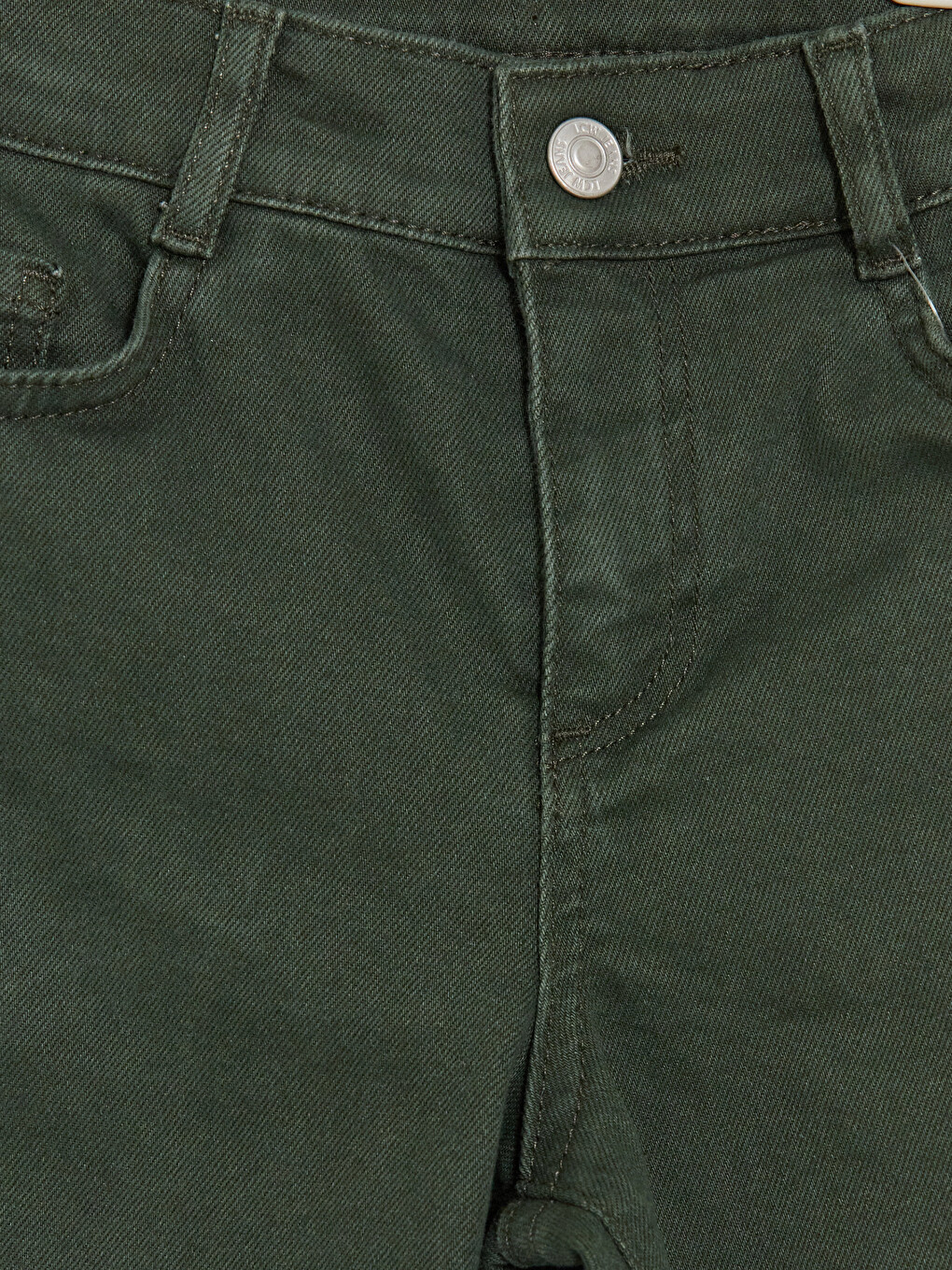 Haki Slim Fit Erkek Çocuk Jean Pantolon-1
