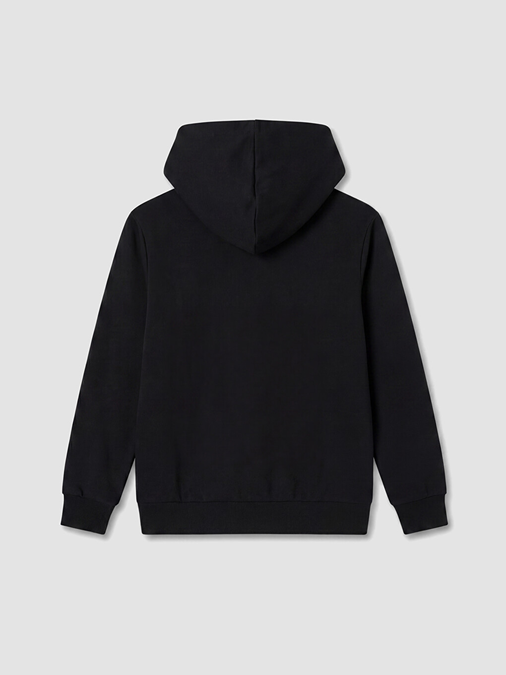 Siyah Kapüşonlu Erkek Çocuk Fermuarlı Sweatshirt-2