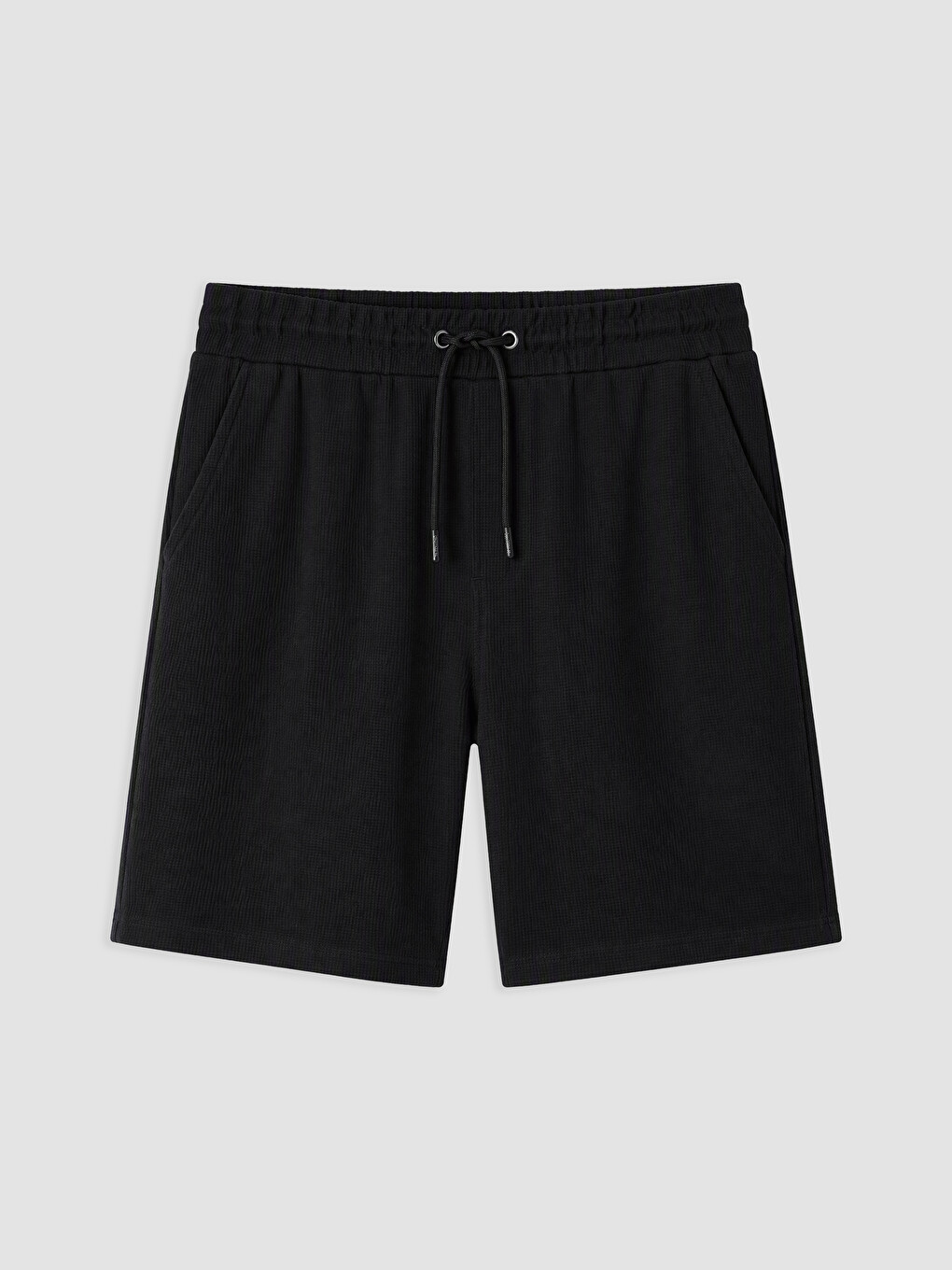 Siyah Regular Fit Erkek Şort-4