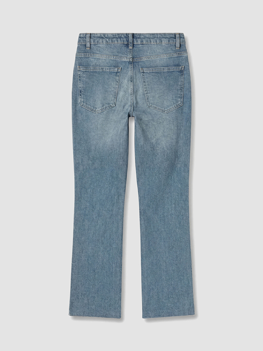 İndigo Crop Flare Kadın Jean Pantolon-2