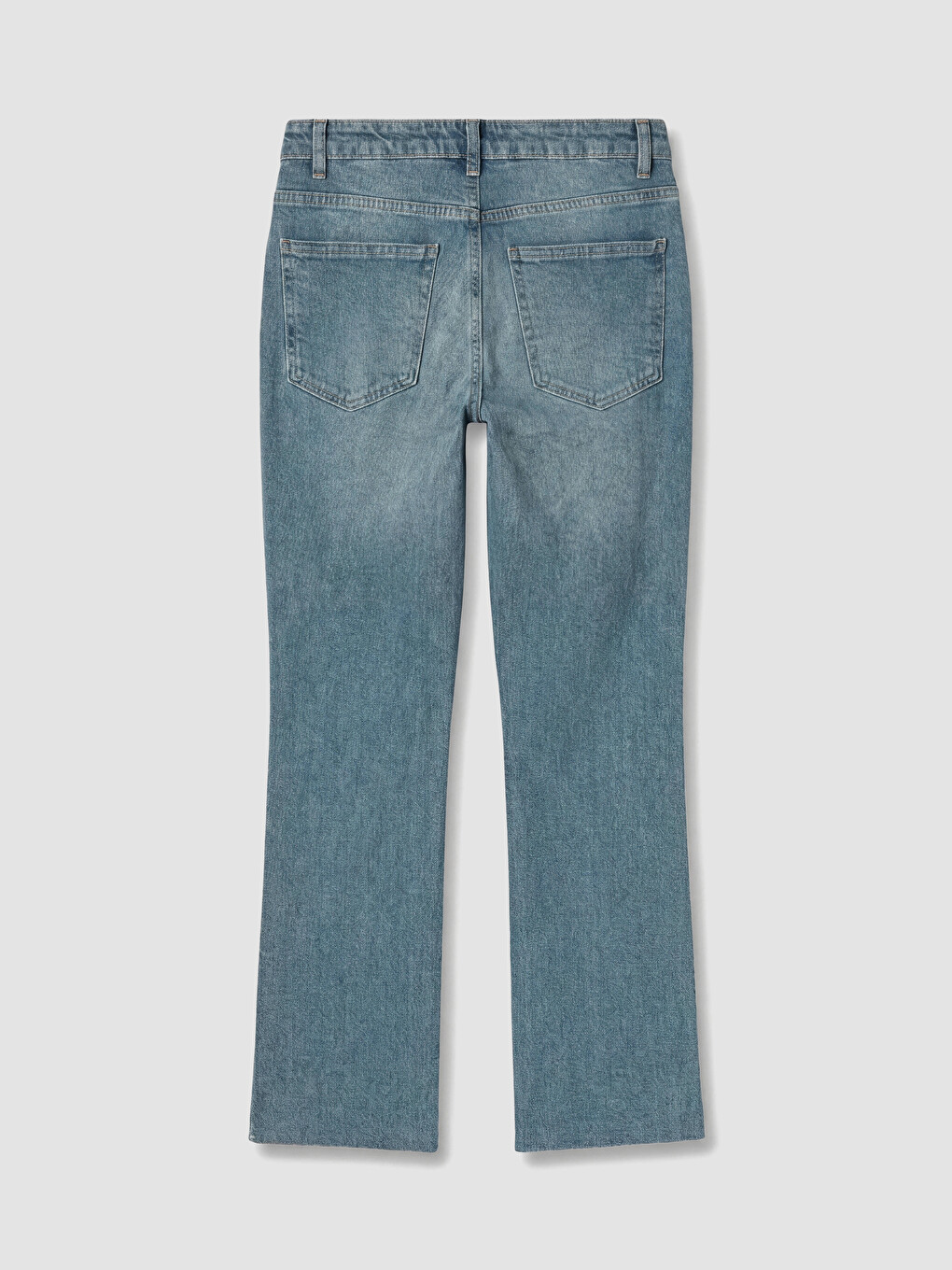 İndigo Crop Flare Kadın Jean Pantolon-6