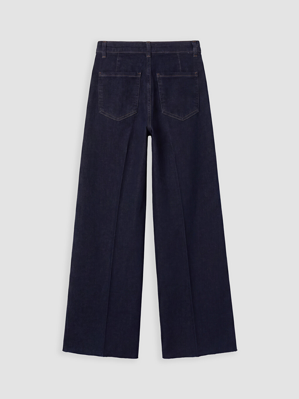 İndigo Yüksek Bel Wideleg Fit Kadın Jean Pantolon-1