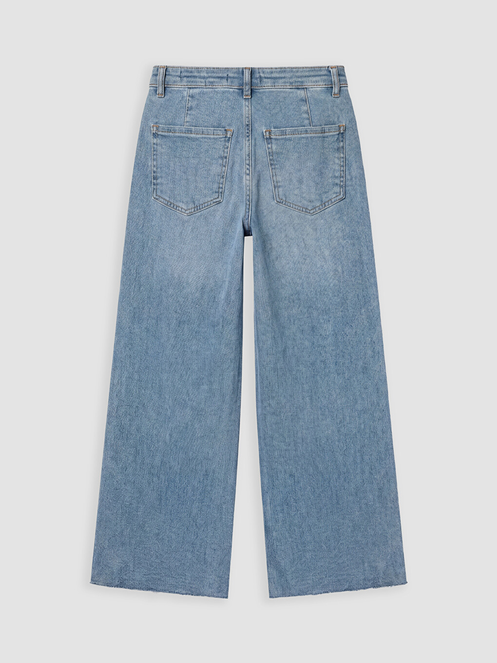 İndigo Yüksek Bel Wideleg Fit Kadın Jean Pantolon-1