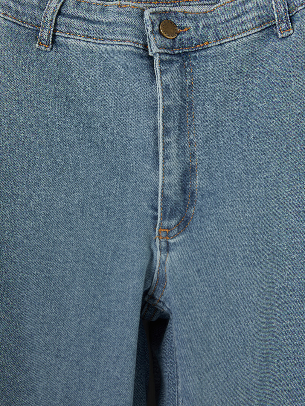 İndigo Yüksek Bel Wideleg Fit Kadın Jean Pantolon-2