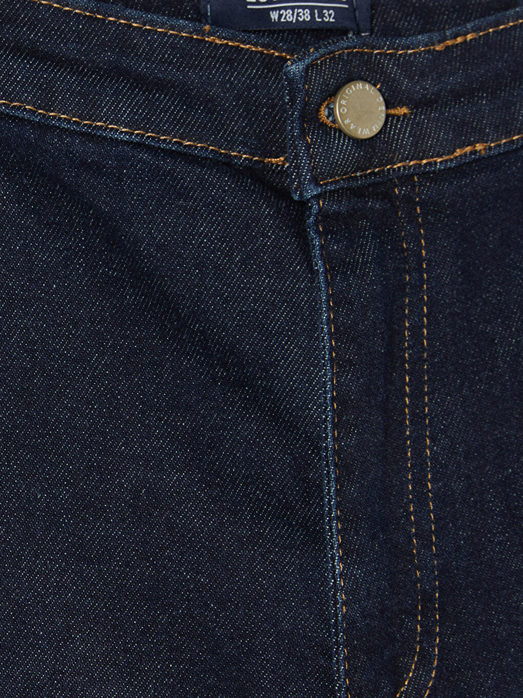 İndigo Yüksek Bel Wideleg Fit Kadın Jean Pantolon-5
