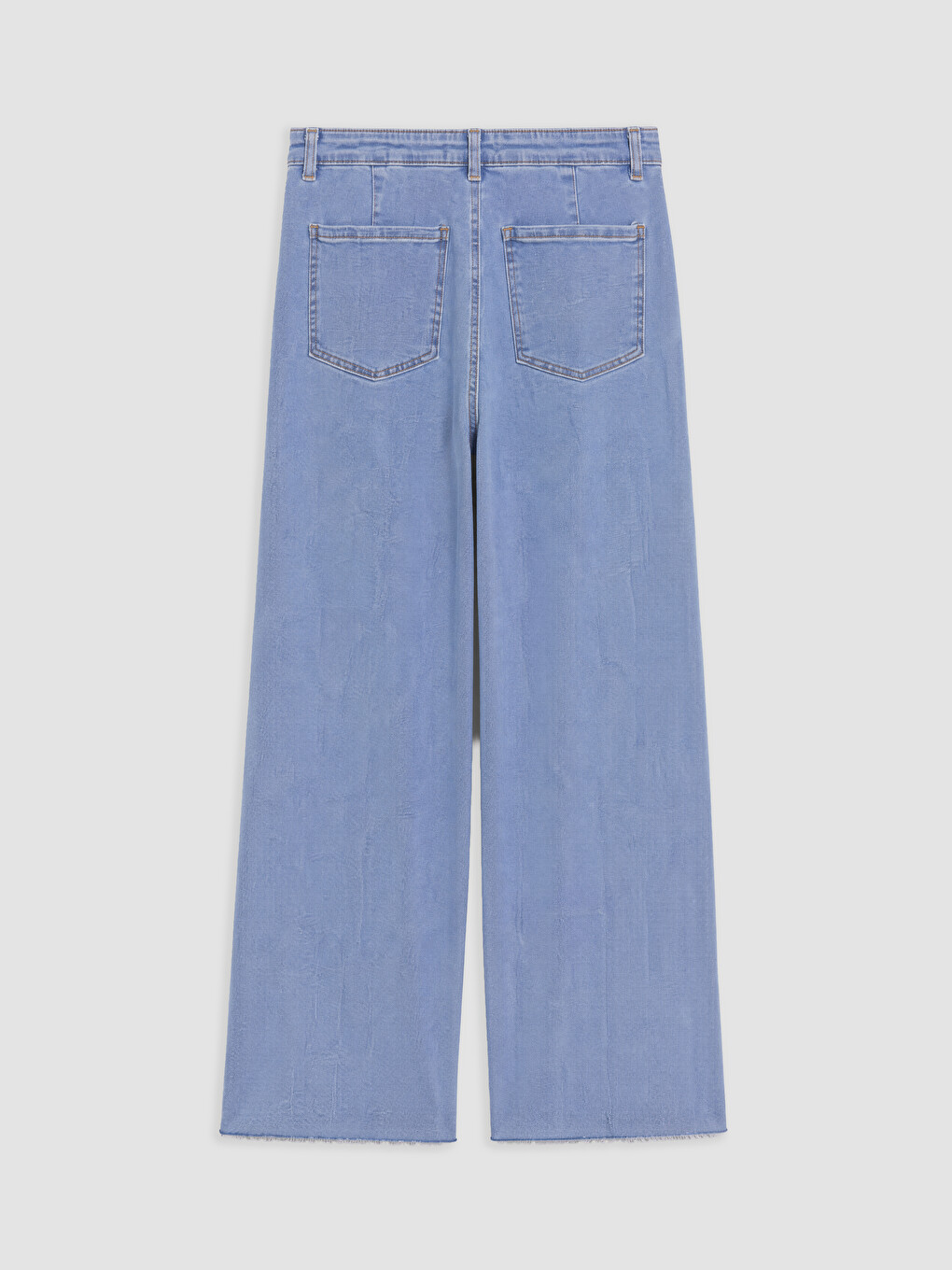 İndigo Yüksek Bel Wideleg Fit Kadın Jean Pantolon-5