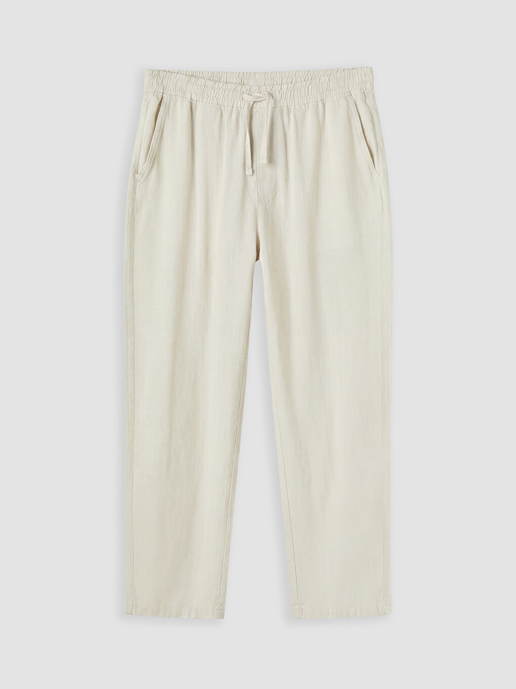 Bej Regular Fit Beli Lastikli Erkek Pantolon