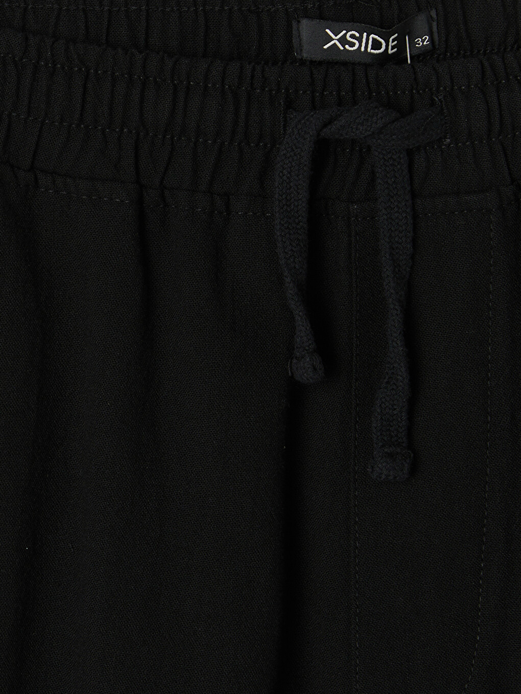 Siyah Regular Fit Beli Lastikli Erkek Pantolon-1