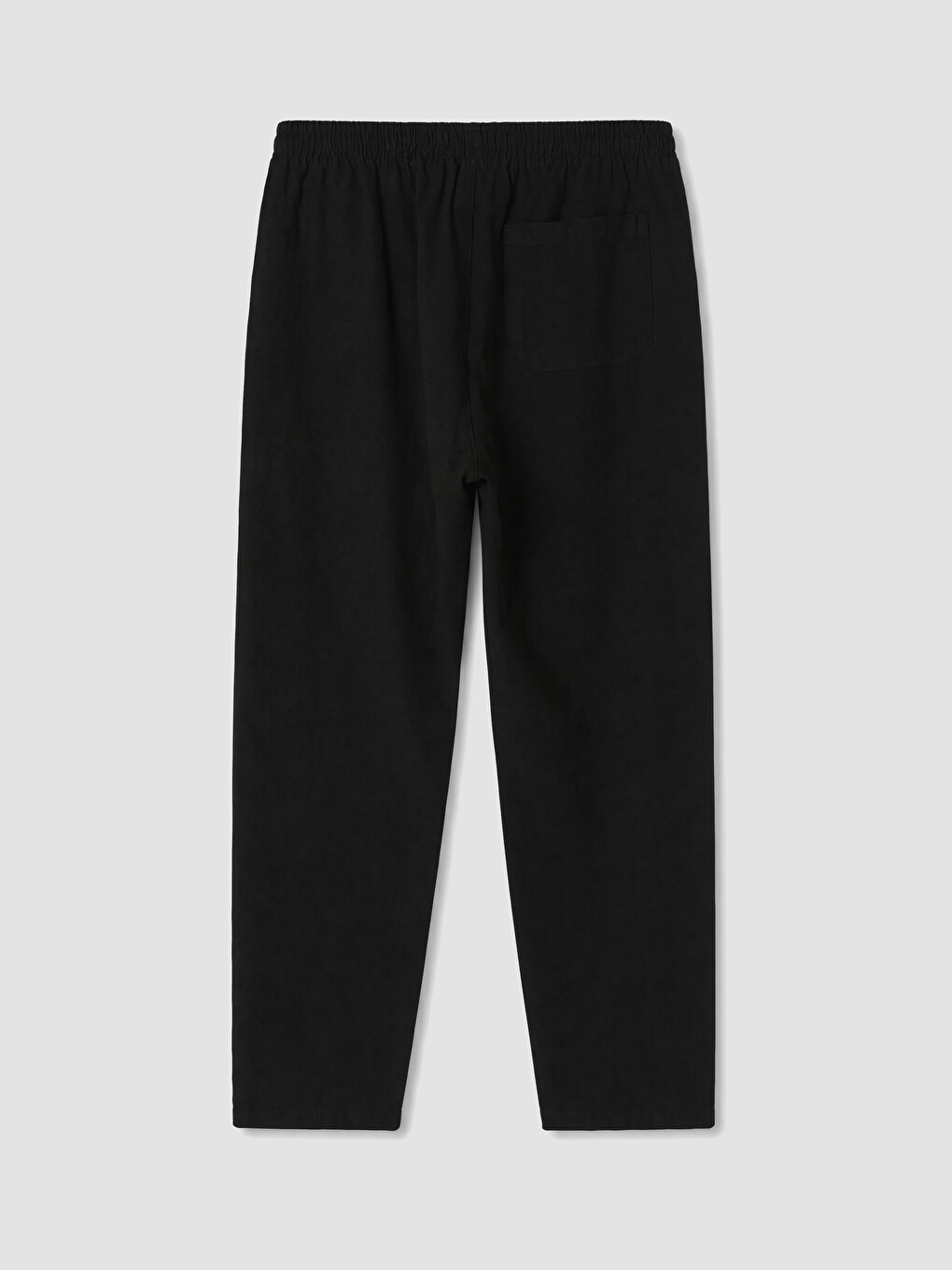 Siyah Regular Fit Beli Lastikli Erkek Pantolon-2