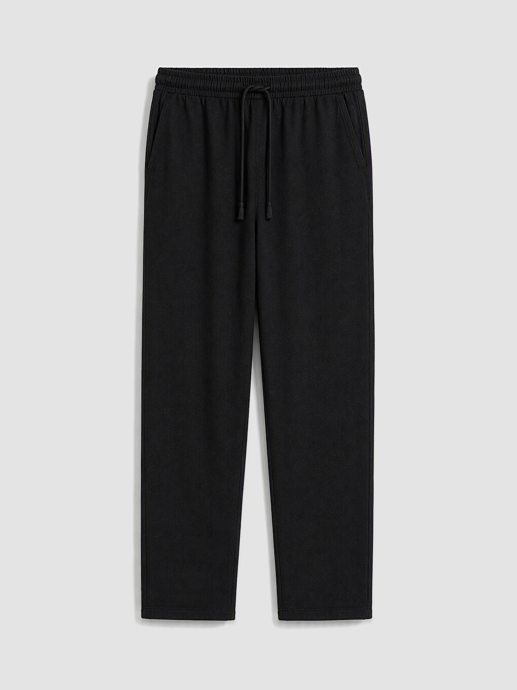 Regular Fit Elastic Waist Men's Trousers-12