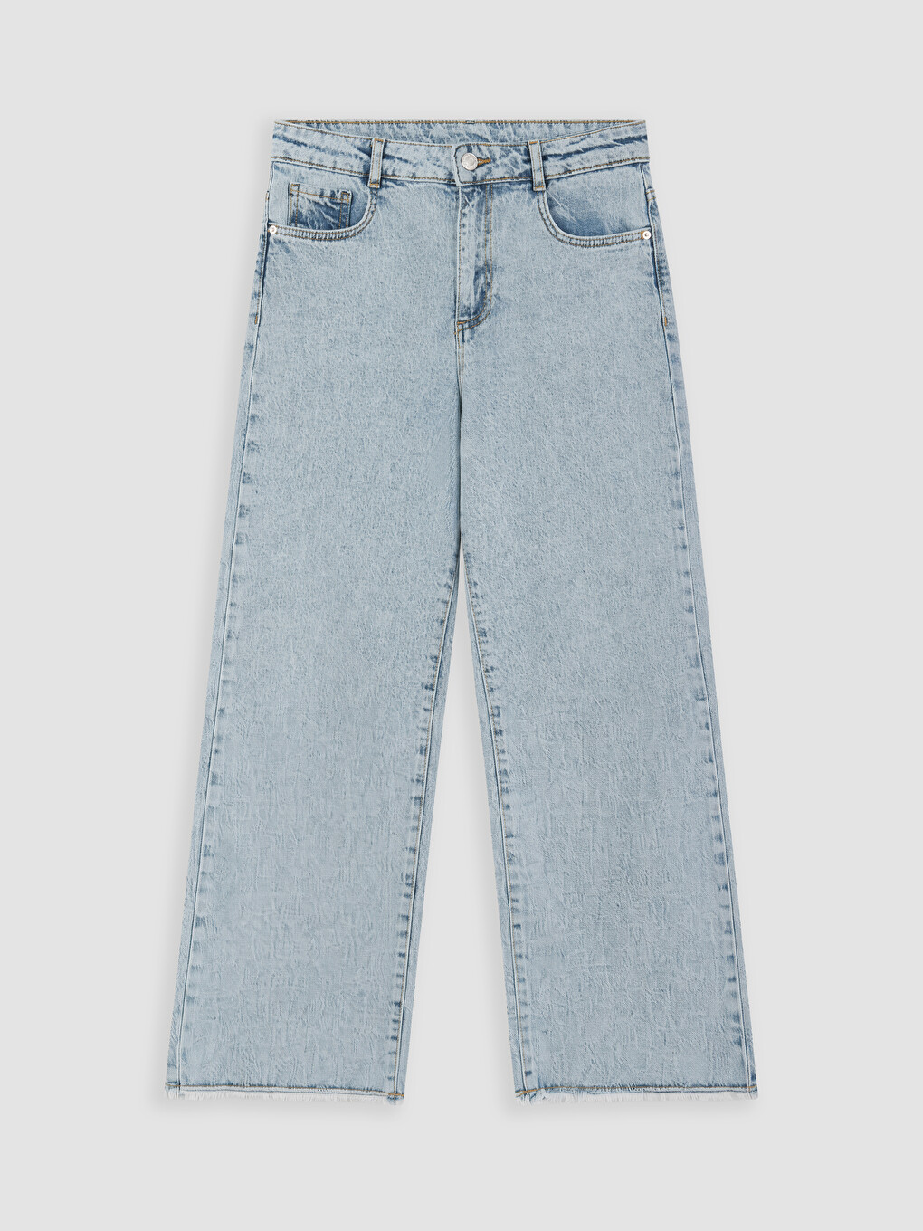 Mavi Wideleg Kız Çocuk Jean Pantolon