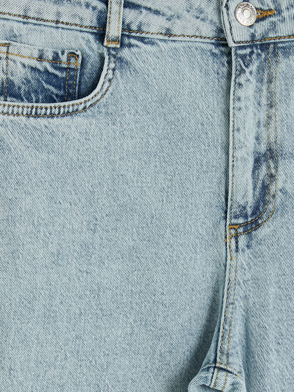 Mavi Wideleg Kız Çocuk Jean Pantolon-1