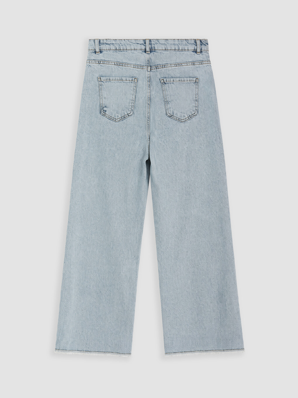 Mavi Wideleg Kız Çocuk Jean Pantolon-2