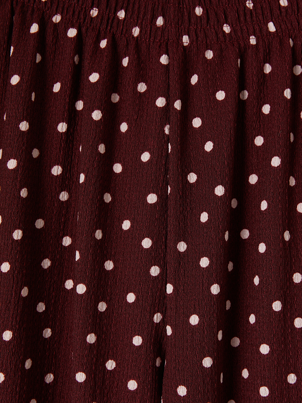 Bordo Puantiyeli Kız Çocuk Pantolon-2