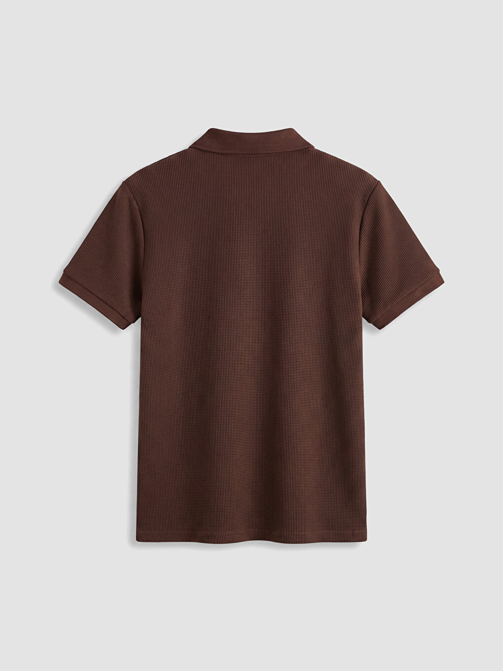 Kahverengi Polo Yaka Erkek Pike Tişört-2