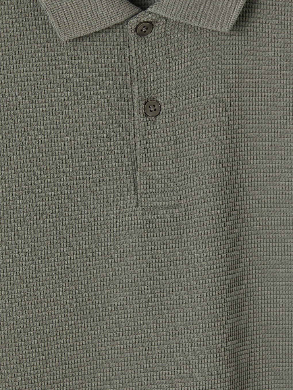 Haki Polo Yaka Pike Erkek Tişört-2