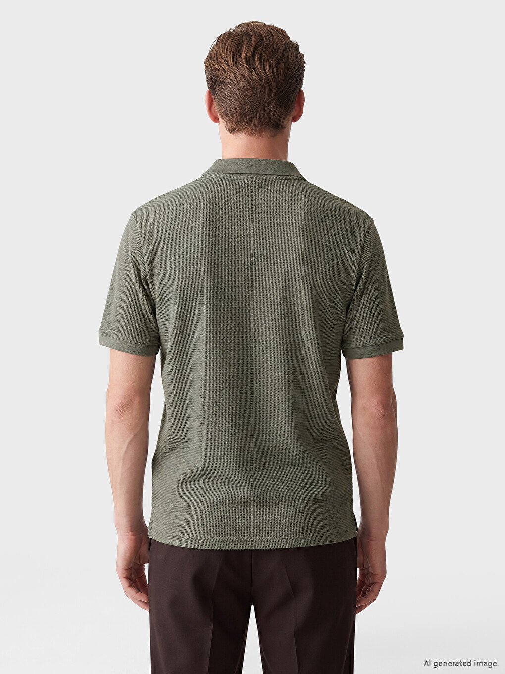 Polo Collar Pique Men's T-Shirt-3