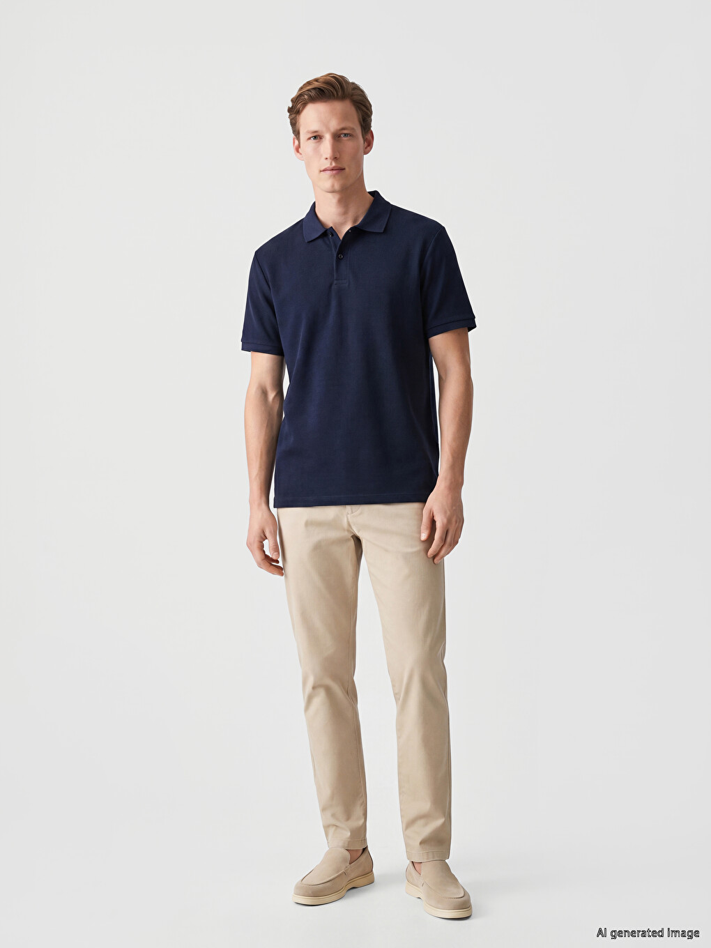 Polo Collar Pique Men's T-Shirt-1
