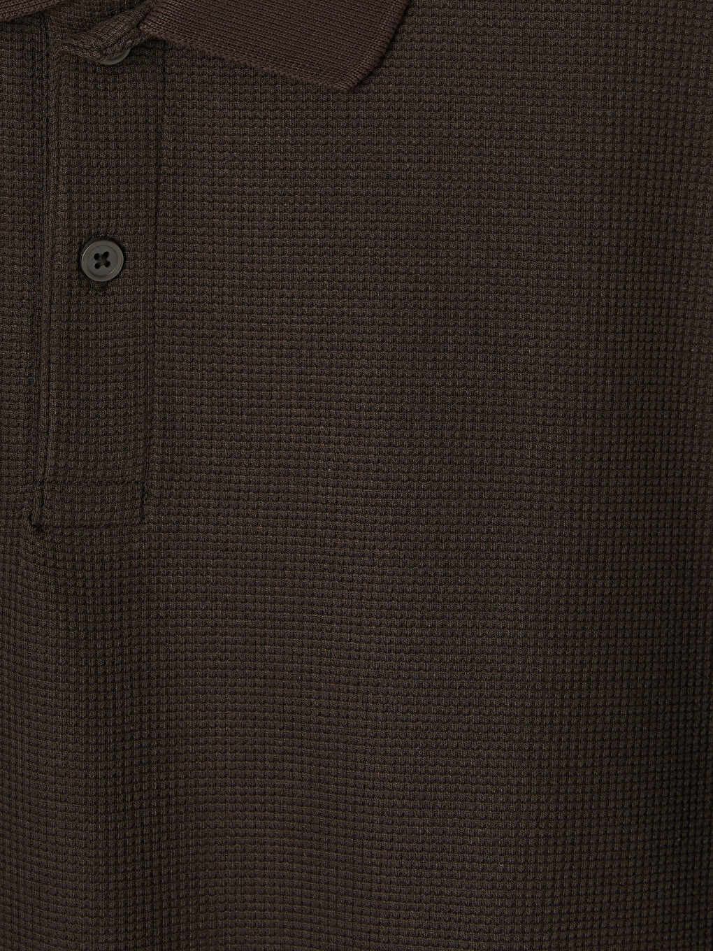 Kahverengi Polo Yaka Erkek Pike Tişört-5
