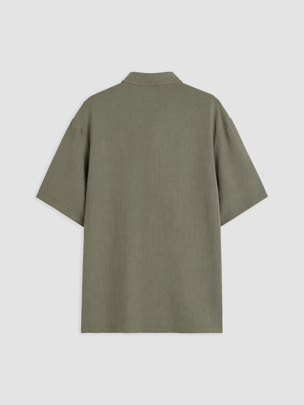 Haki Loose Fit Erkek Gömlek-1