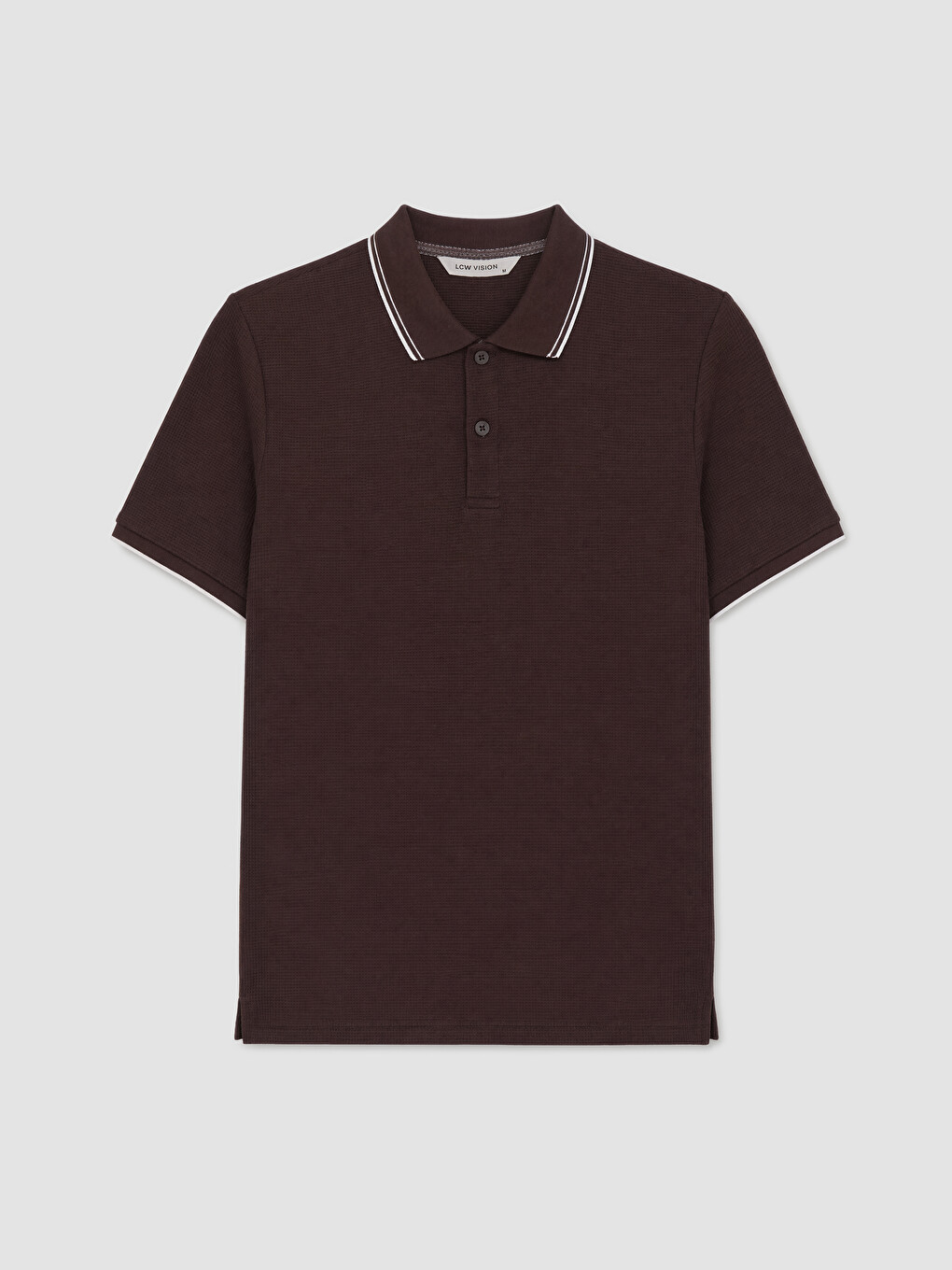 Kahverengi Polo Yaka Fitilli Erkek Tişört