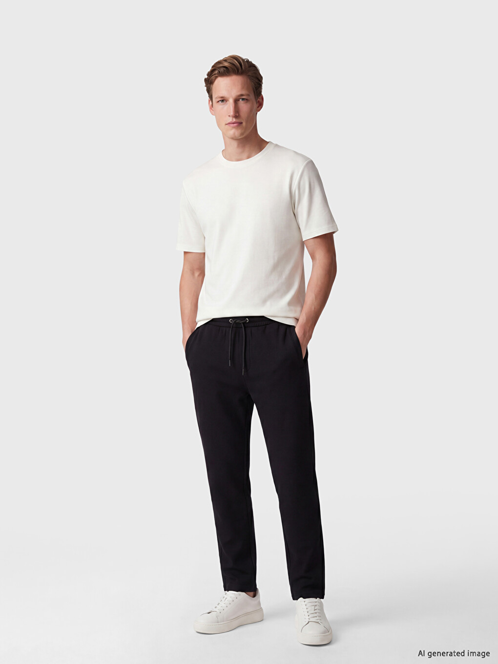 Siyah Regular Fit Erkek Eşofman Altı-1
