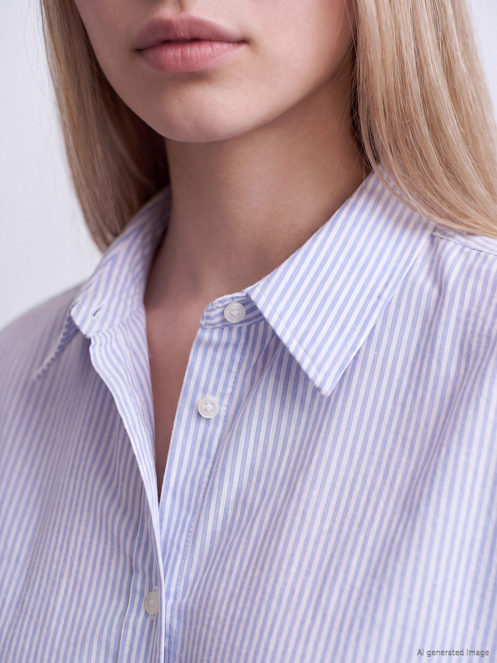 Striped Oversize Oxford Women's Shirt-2
