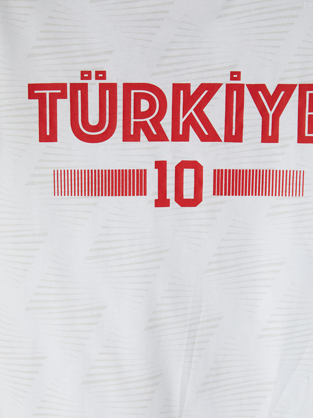 Beyaz Türkiye Baskılı Erkek Çocuk Pijama Üst-2