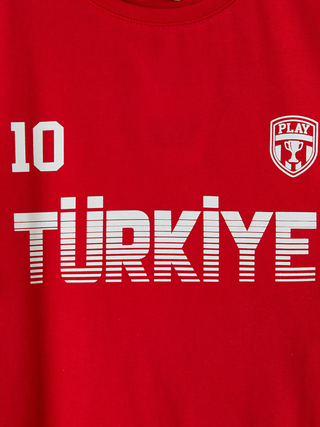 Kırmızı Bisiklet Yaka Türkiye Baskılı Erkek Çocuk Pijama Üst-2