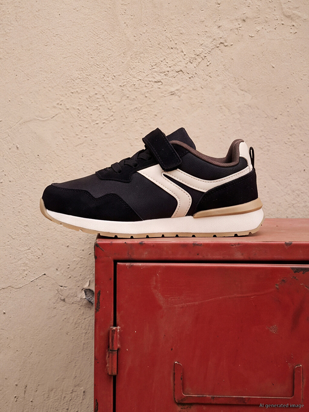 Suede And Mesh Detailed Boys' Sneakers-1