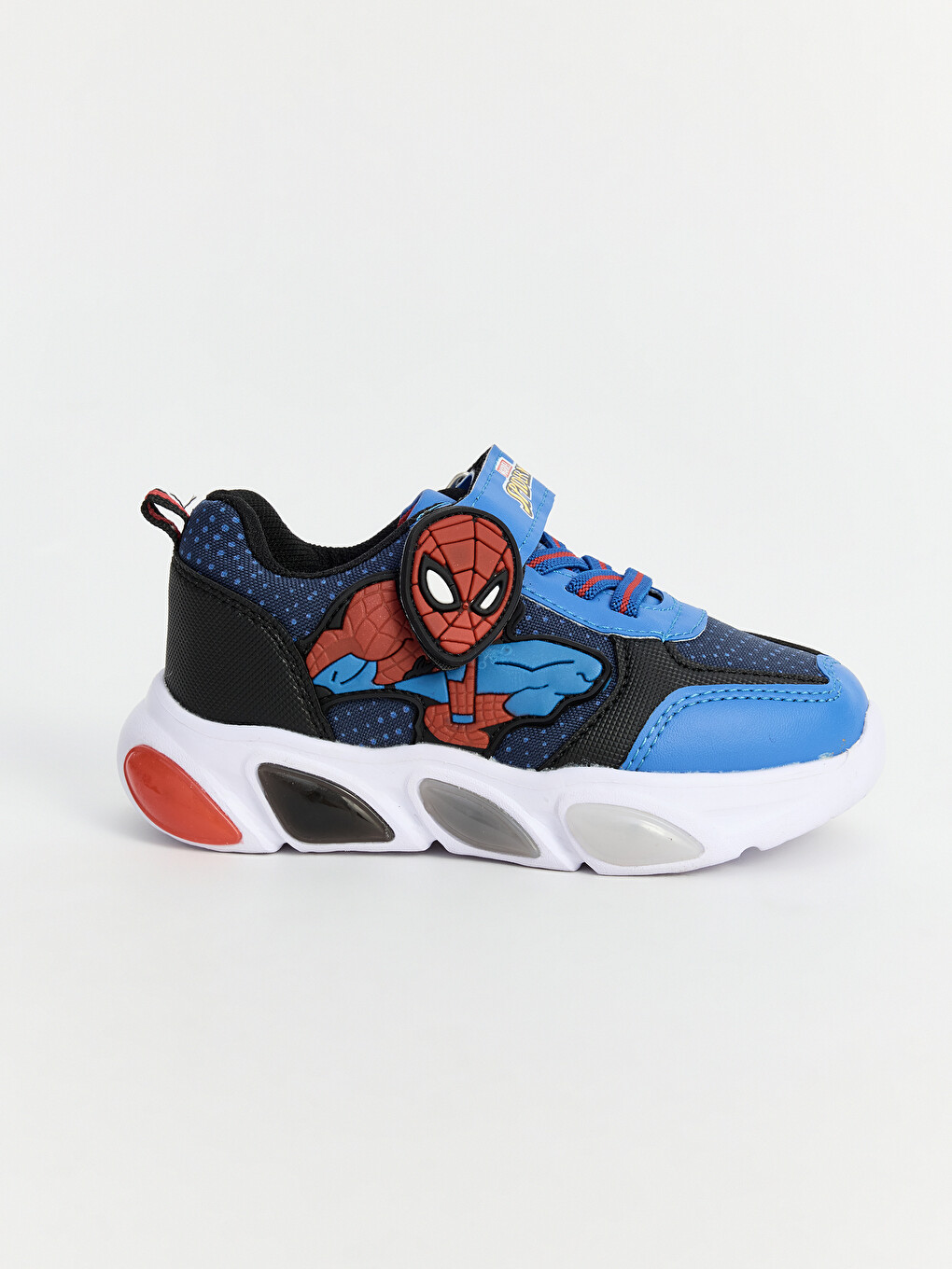 Mavi Spider-Man Baskılı Işıklı Erkek Çocuk Spor Ayakkabı-2