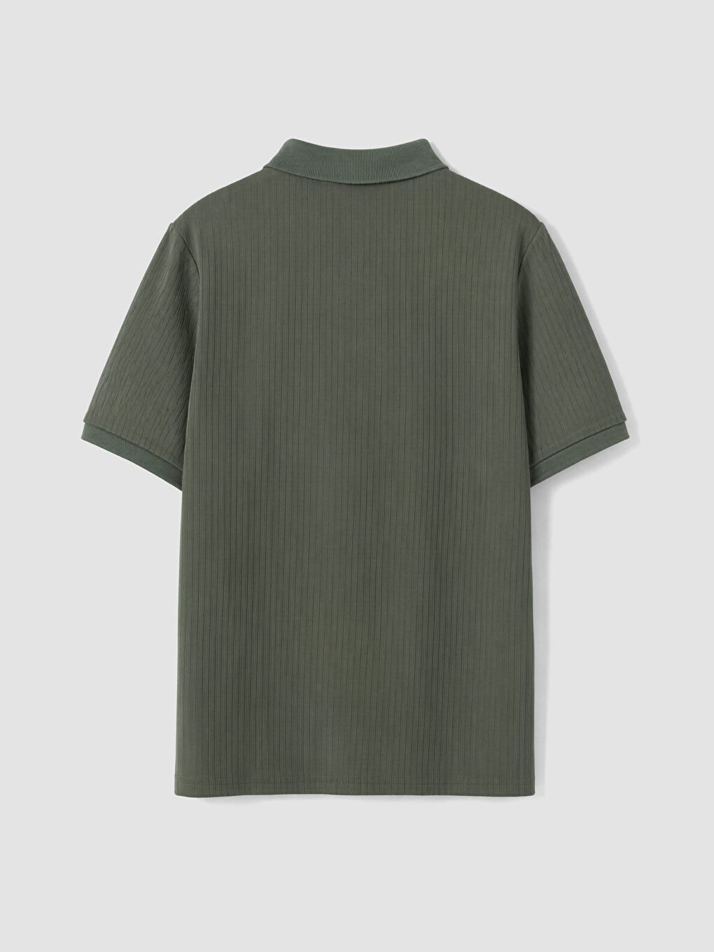 Yeşil Polo Yaka Erkek Tişört-5
